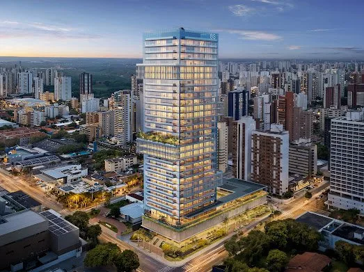 Perspectiva do novo edifício BS Steel da BSPAR em Fortaleza.