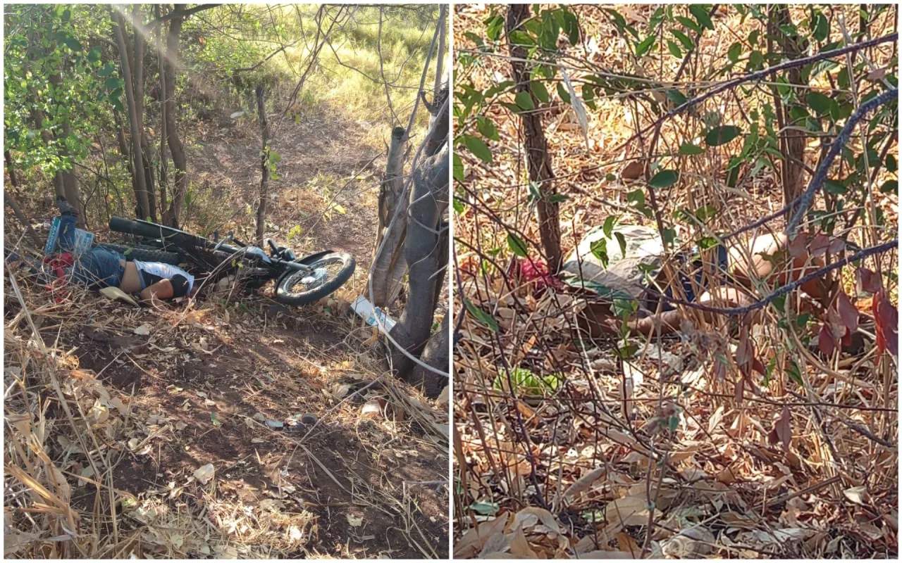 Local do acidente com motocicleta na zona rural de Abaiara