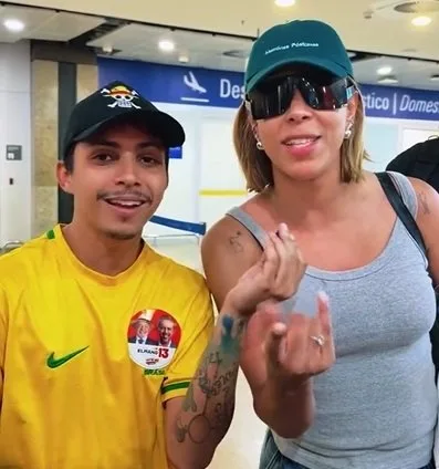 A deputada Erika Hilton durante evento político.