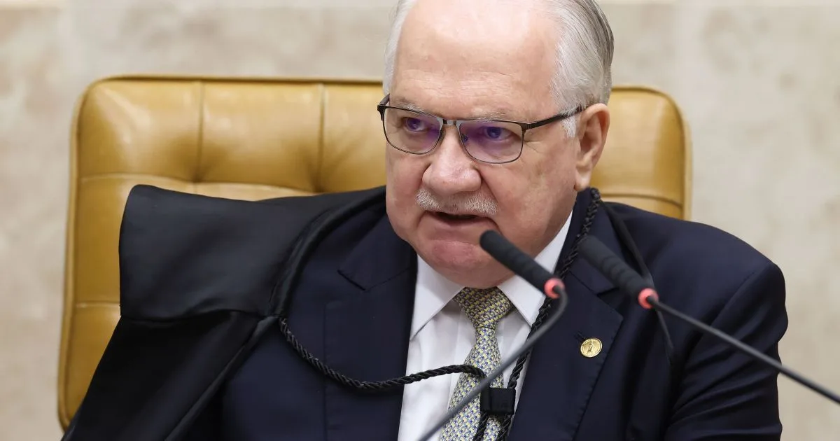 Fachin durante sessão no STF.