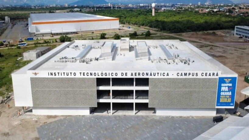 Vista das instalações do novo campus do ITA na Base Aérea de Fortaleza.