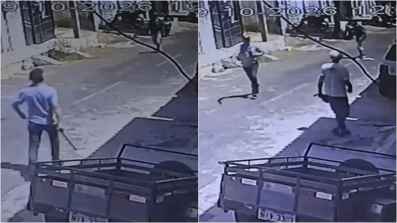 Cena do local onde ocorreu a fatalidade envolvendo o policial militar em Juazeiro do Norte.