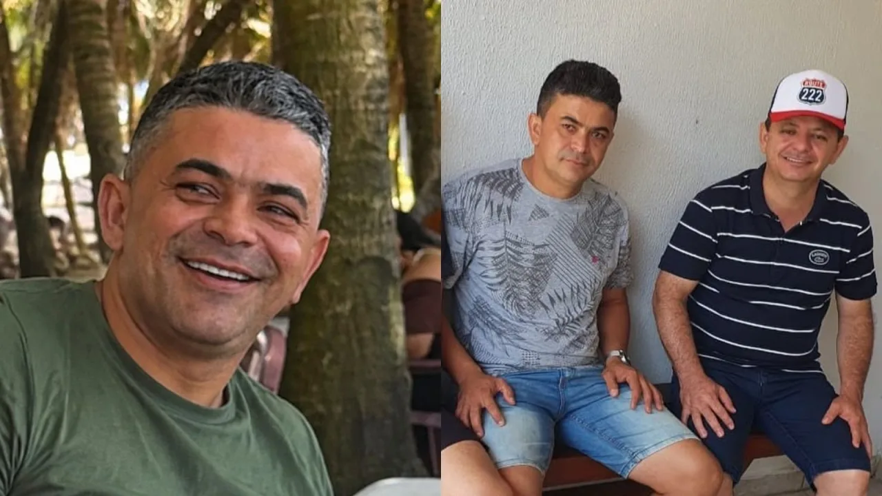 Foto de Antônio Valtenir Costa ao lado de seu irmão, o deputado Nizo Costa.