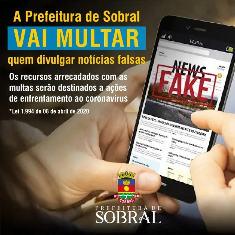 Câmara de Sobral autoriza Prefeitura multar quem divulgar informações falsas