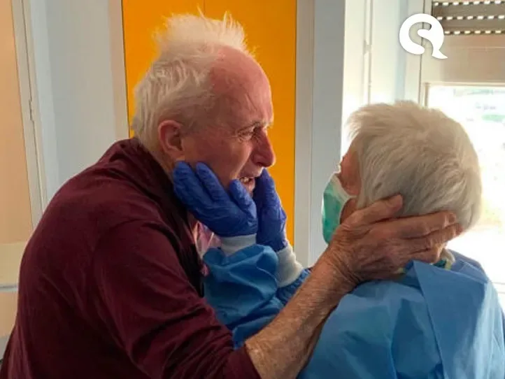 Reencontro de casal de idosos infectado com coronavírus na Itália comove internautas