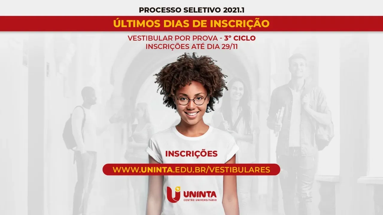 UNINTA | Últimos dias para o Processo Seletivo 2021.1