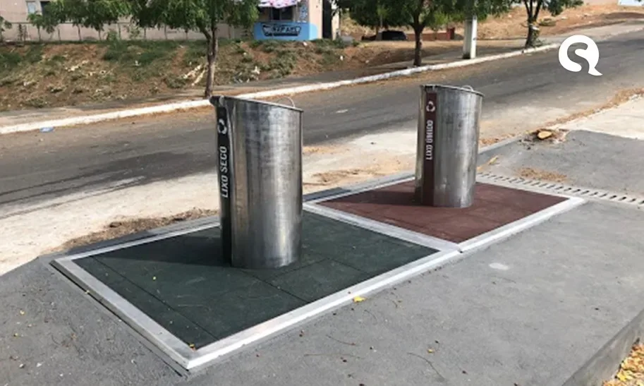 Lixeiras subterrâneas são implantadas no Residencial Nova Caiçara