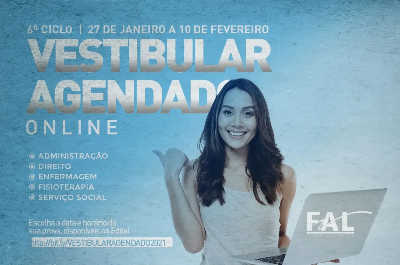 FAL está com inscrições abertas para o Vestibular Agendado