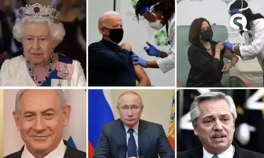 Ao contrário de Bolsonaro, líderes mundiais tomam vacina contra COVID-19
