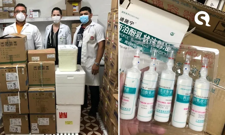 Santa Casa de Sobral recebe doação de ‘kits-intubação’ vindos da China