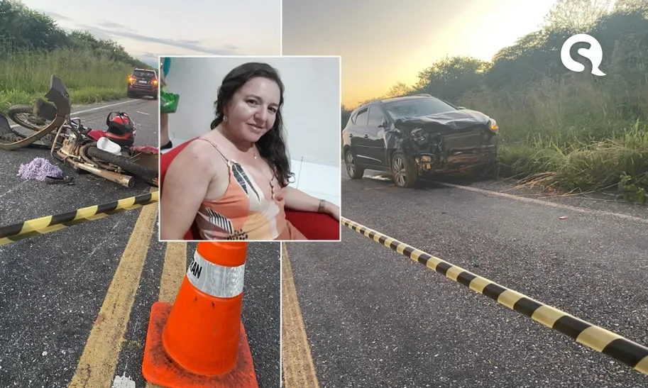 Grave acidente de trânsito na CE 321 deixa uma mulher morta e um jovem ferido