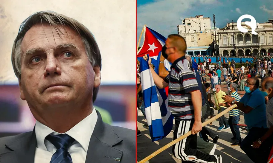 Bolsonaro volta a apoiar protestos contra ‘ditadura cruel’ em Cuba
