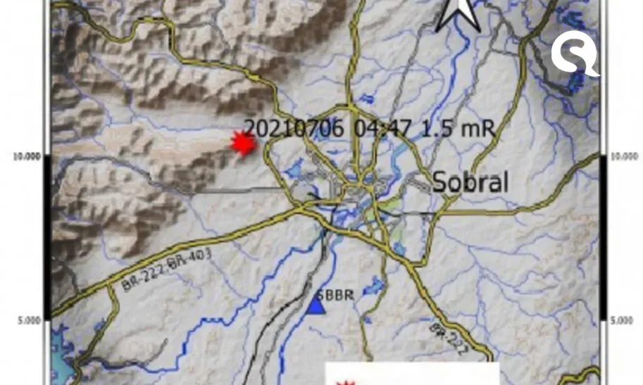 Tremor de terra é registrado no município de Sobral nesta terça-feira, 6