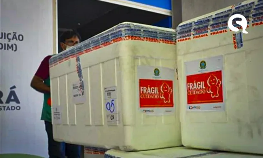 300 mil doses de CoronaVac compradas no Butantan chegam ao Ceará