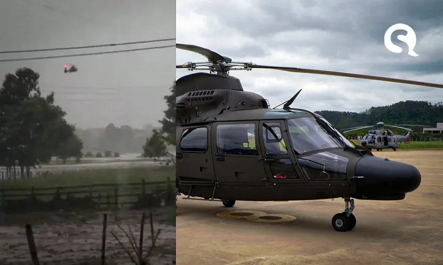 Helicóptero do Exército cai em rio e deixa um militar morto