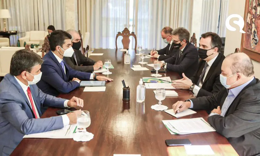 Governadores se reúnem com Pacheco para discutir defesa da democracia e vacinação