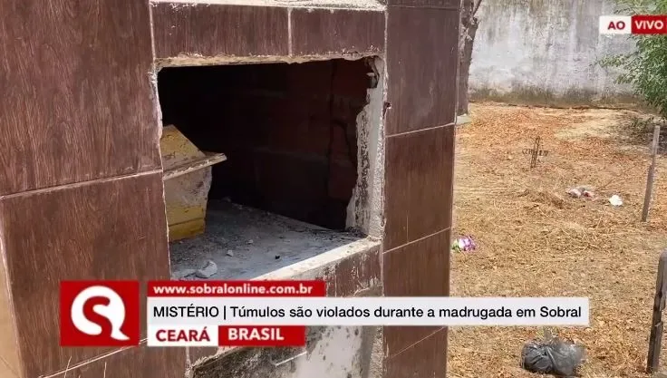Mistério | Túmulos são violados em cemitério na zona rural de Sobral