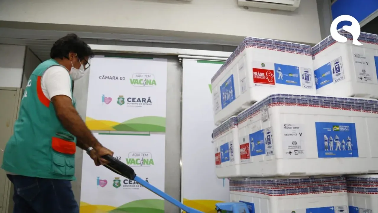 Ceará recebe 278 mil doses da Pfizer nesta terça-feira (19)