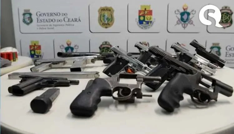 2.846 armas de fogo foram apreendidas no Ceará nos cinco primeiros meses
