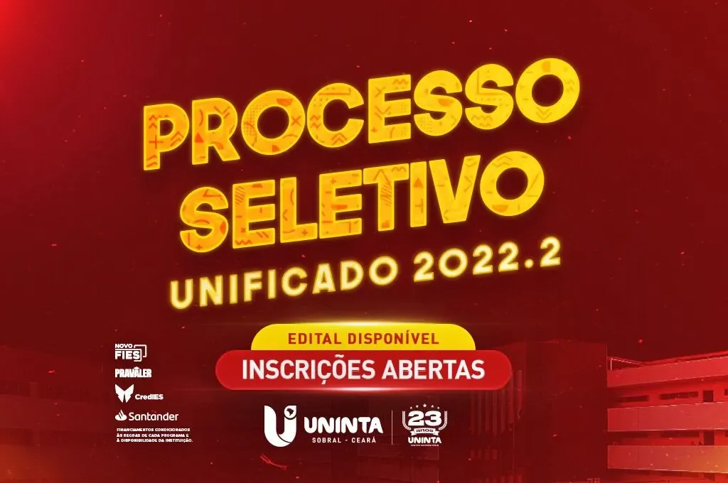 Estude no UNINTA | Inscrições abertas para o processo seletivo unificado 2022.2