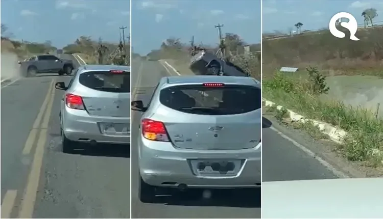 Padre cochila, perde controle de veículo e cai em lago no Ceará; vídeo