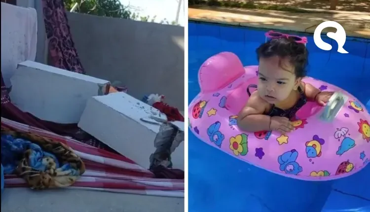 Coluna de casa cai em cima de rede e mata criança de 8 meses em Icó, no Ceará