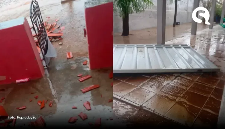 Chuva de granizo destelha casa e assusta moradores de Catunda, no interior do Ceará; vídeo
