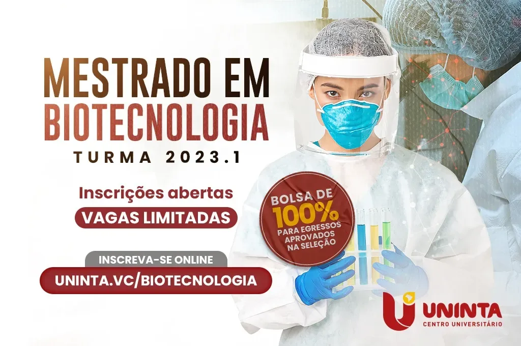 Mestrado em biotecnologia do UNINTA abre inscrições para nova turma; egressos da saúde podem conquistar bolsas de 100%