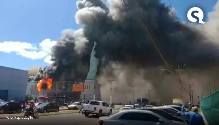 Incêndio de grande proporção atinge loja da Havan na Bahia; veja vídeo