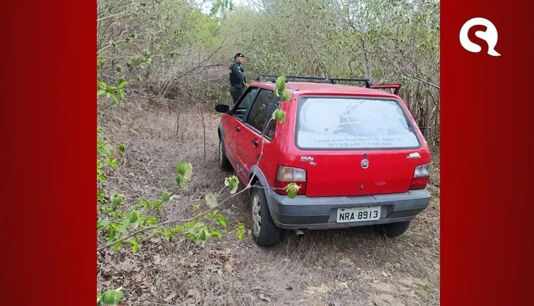 PM recupera veículo tomado de assalto por indivíduos encapuzados na zona rural de Forquilha-CE