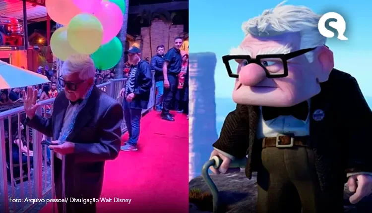 Vestido de personagem da Disney, idoso de 90 anos vence concurso de fantasias no interior de SP