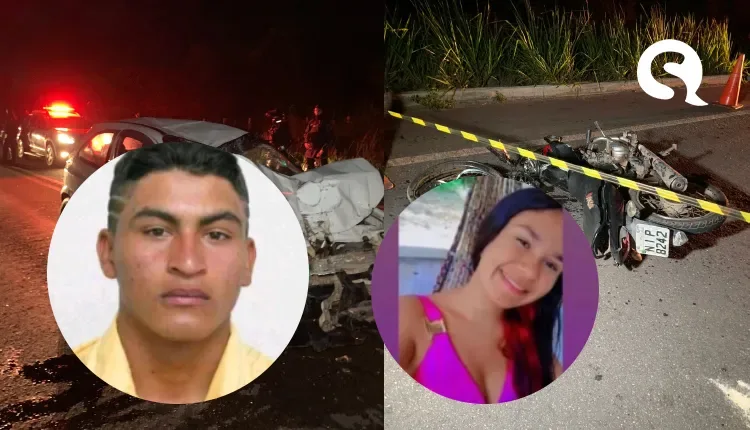 Duas pessoas morrem e outra fica ferida em colisão entre carro e motocicleta em Tianguá