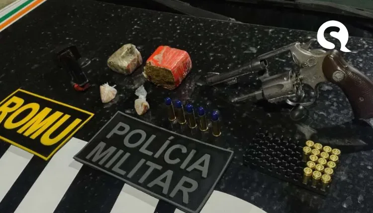 Entregador por aplicativo é preso em flagrante com arma de fogo e droga pela PMCE em Sobral