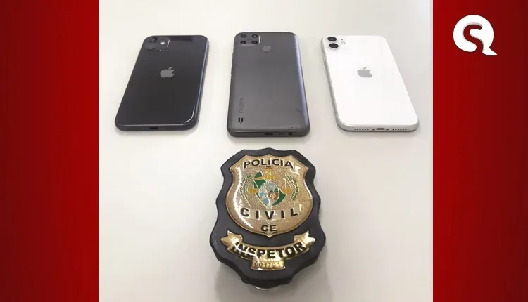 Ações da Polícia Civil resultaram na recuperação de três aparelhos celulares em Sobral