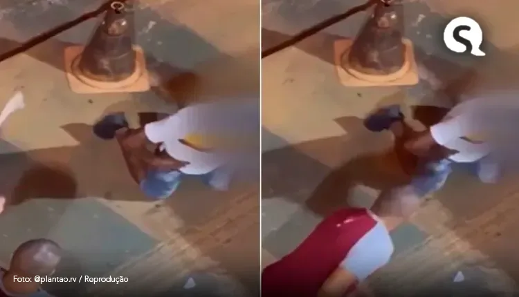 Policial é filmado com arma e chicoteando homem ajoelhado em Goiânia