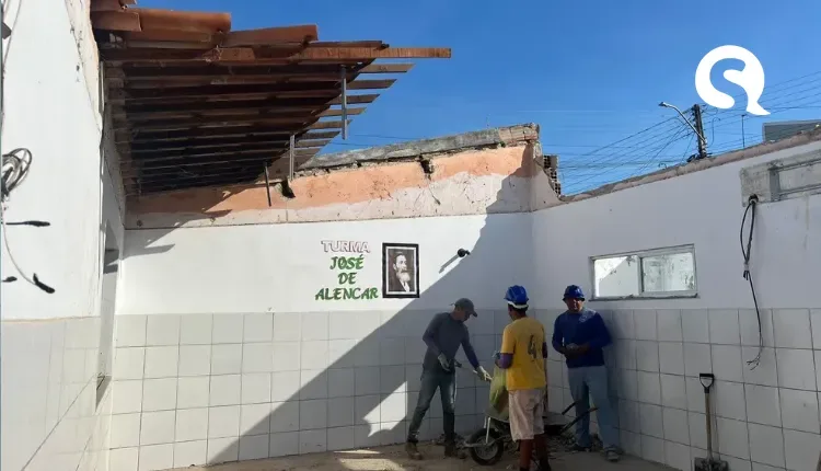 Telhado de sala de aula desaba em escola de Forquilha