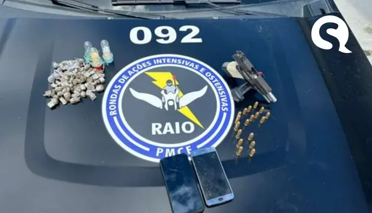 Suspeito de envolvimento em morte de CAC é preso com drogas e pistola em Amontada