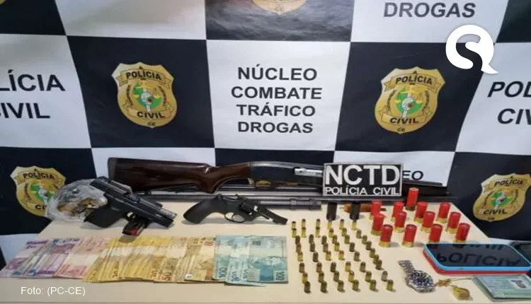 Polícia Civil e Coin/SSPDS capturam dupla em posse de três armas e 62 munições em Barbalha