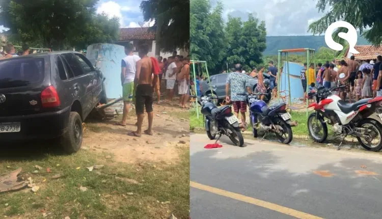 Motorista derruba estátua, mata homem e deixa dois feridos em Viçosa do Ceará