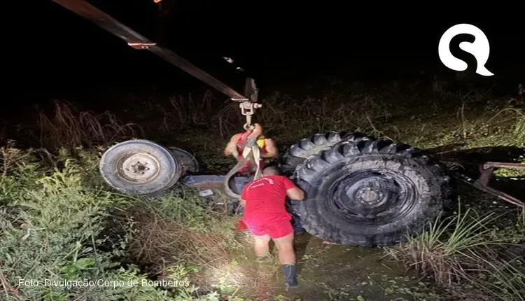 Motorista morre afogado após trator tombar em lagoa em Beberibe
