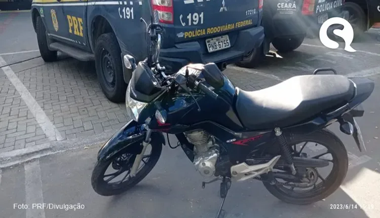 Motocicleta roubada em Forquilha (CE) é recuperada pela PRF durante abordagem em Sobral (CE)