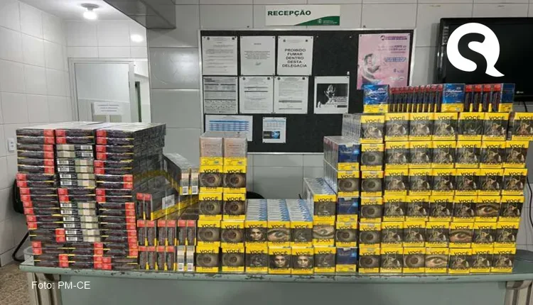 PMCE apreende carga com 1070 cigarros sem nota fiscal em Camocim