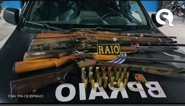 PMCE prende idoso por posse irregular de sete espingardas no município de Jardim
