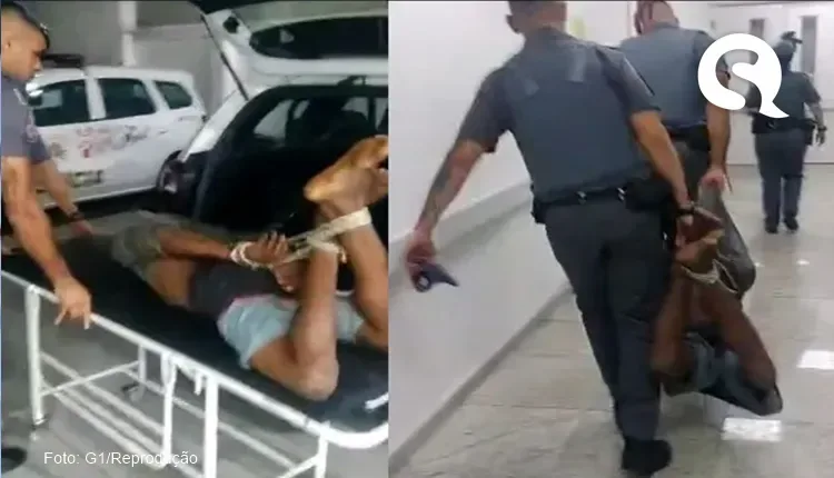Policiais que amarraram mãos e pés de suspeito de furtar mercado em SP são afastados