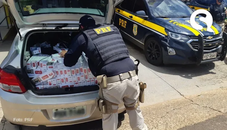 Atuação conjunta Resulta na apreensão de grande carga de cigarros contrabandeados