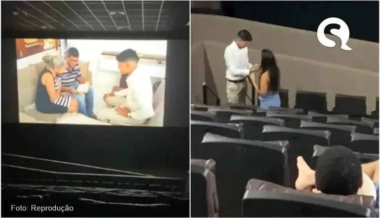 Cearense produz filme e pede namorada em casamento na sala de cinema: ‘Não queria um pedido simples’