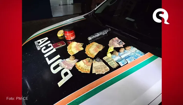 Em Paraipaba, PMCE prende colombiano com cocaína e 1327 reais