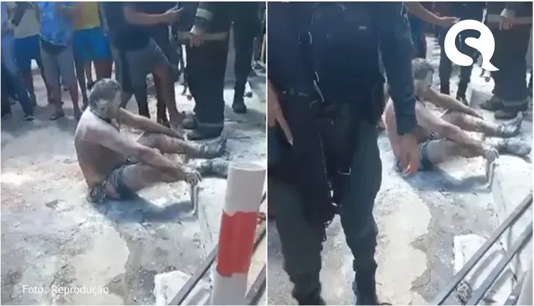 Homem tenta atear fogo na ex, mas é atingido pelas chamas e acaba preso, no Ceará