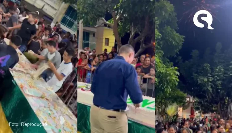 Aniversario de cidade no interior do Ceará tem confusão, bolo “voando” e vice-prefeito atingido