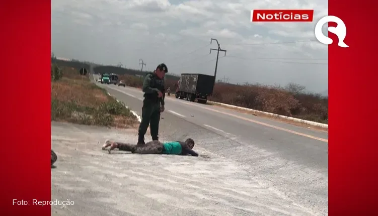 Perseguição policial na BR-22 em Sobral termina com indivíduo preso próximo a localidade de Jaburuna